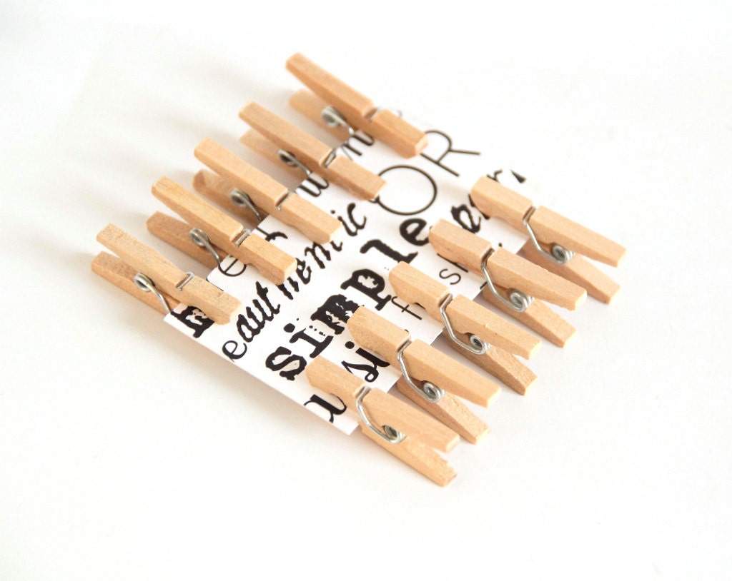 10 pcs Wooden mini clothespins