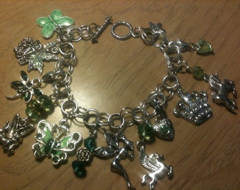 Once Upon a Time Fairy Tale Charm Bracelet Green