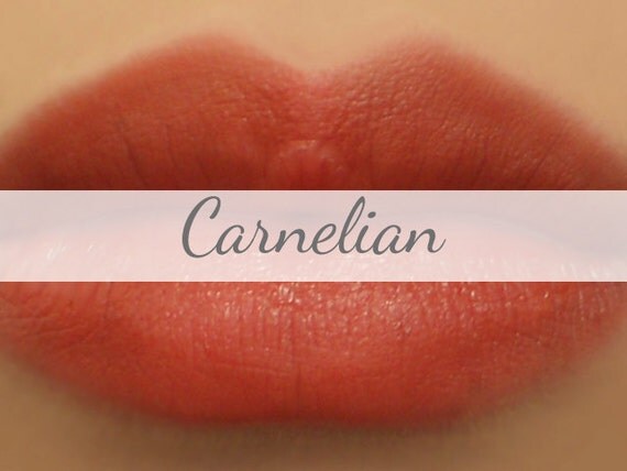 Vegan Lipstick Sample - CARNELIAN (natural soft red color 