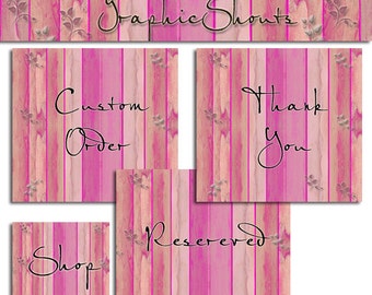 Banner - Etsy Shop Banner Set - Premade Banner - Banners and Avatars - Header - Boutique Wood Set (Or Web / Social Media Banner)