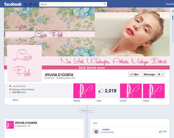 Custom Facebook Cover and Profile Picture Set - Design Package - Etsy or Facebook Cover with Avatar - Custom Branding - Business Branding