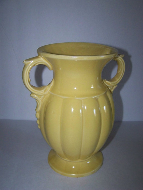Large McCoy Yellow Vase
