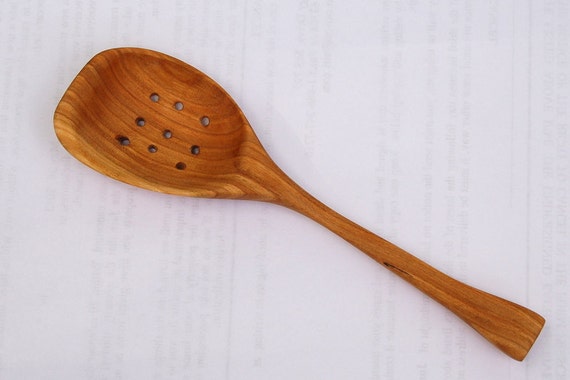 Spoon Tea Strainer Hand Crafted from Cherry by RJMWoodworks