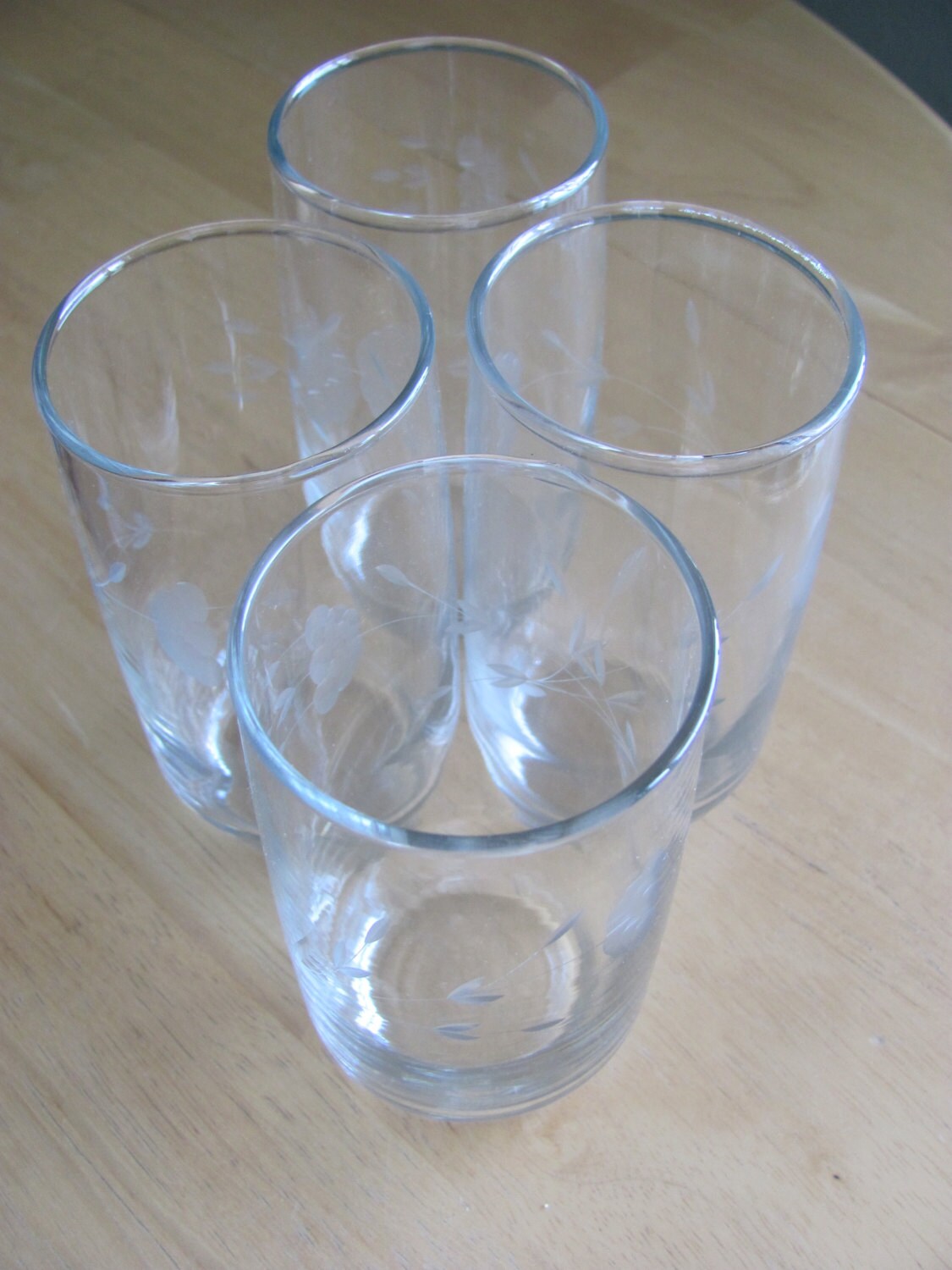 Princess House Crystal Etched Drinking Glasses Heritage