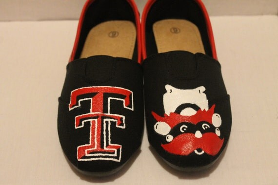 Texas Tech Custom Painted Shoes