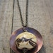 Tribal Copper Necklace- Copper bowl with hand painted bead