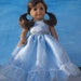 Cinderella Blue Dotted Swiss Party Dress for 18 inch Dolls