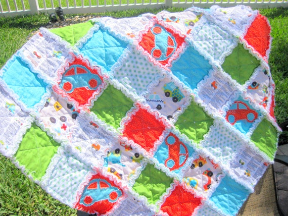 CUSTOM Made RaG Quilt and Pilliow BaBY SiZE 33in by 33in PEAK