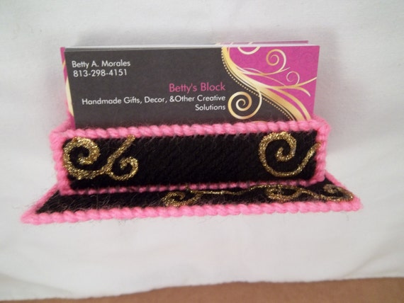Plastic Canvas Business Card Holders By BettysBlock On Etsy