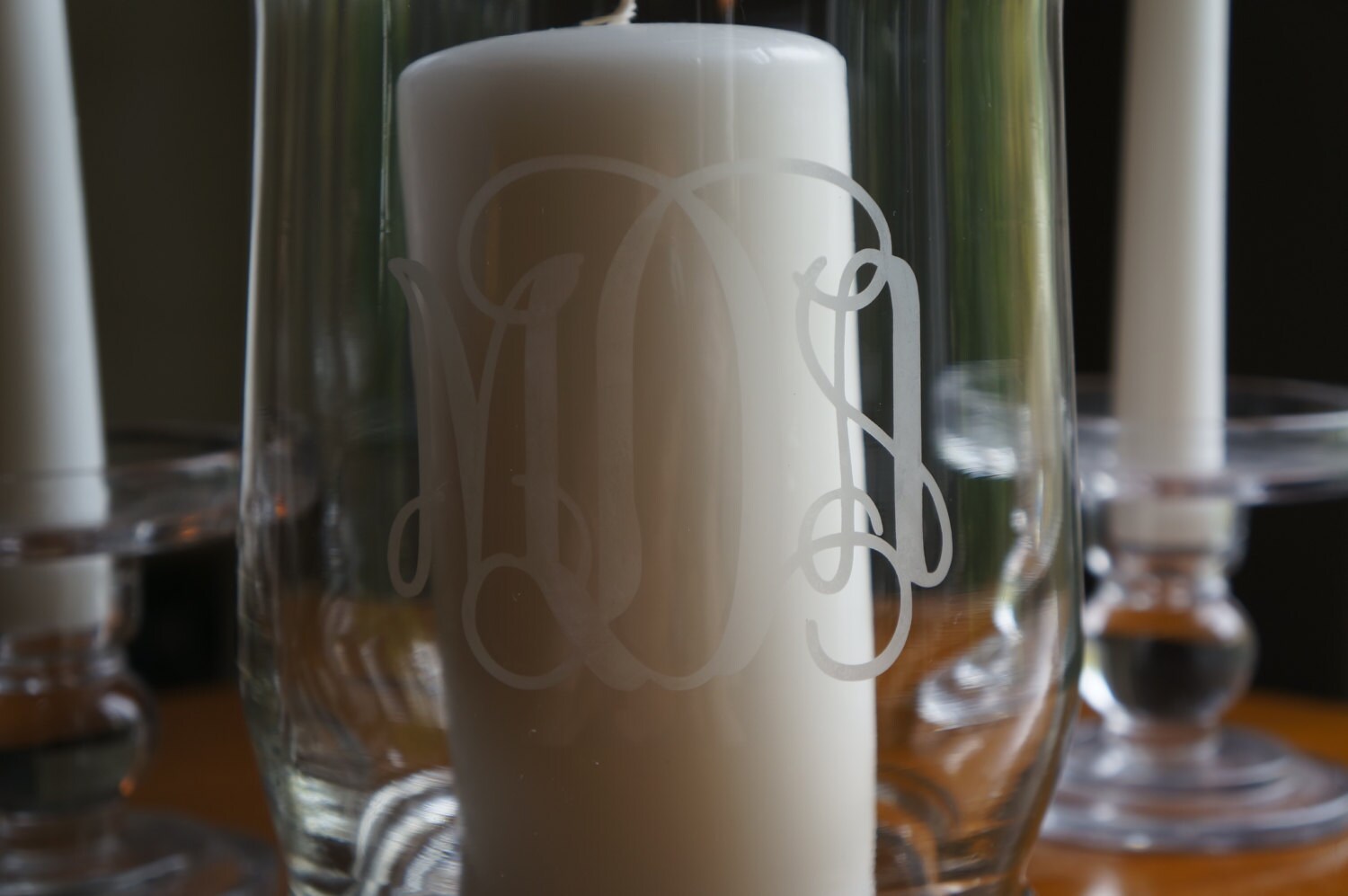 Unity Candle Holder / Hurricane Vase Vine by thefancypigeon