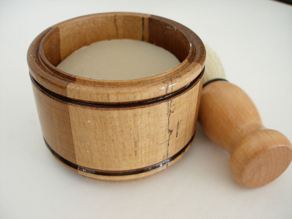 Reclaimed Multi Wood Shaving Bowl with by TheHandmadeSoapStore