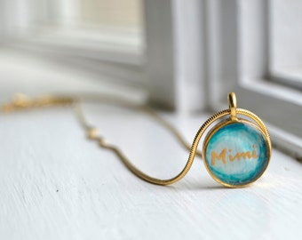 personalized mimi, mimi jewelry, mimi necklace, mimi gift, custom name pendant