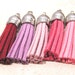 Tassel Braid Cotton Rope Pendants - you choose the set of colors - 5 pieces