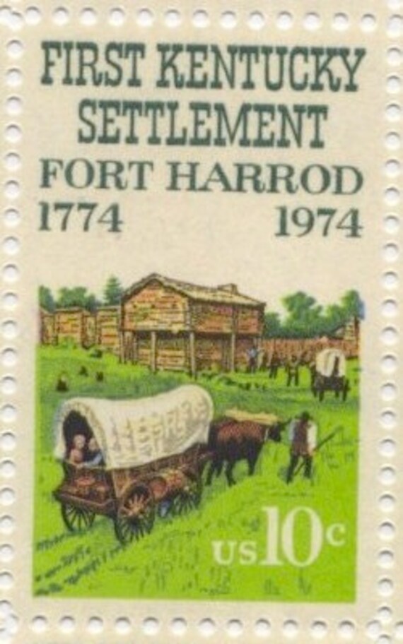 First Kentucky Settlement 1974 Vintage USPS Postage Stamps