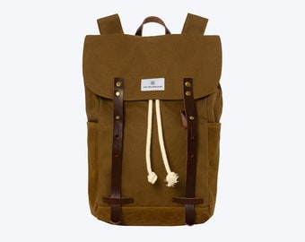 No. 2 - Canvas and Waxed Backpack, Canvas Backpack, Brown Waxed Canvas Backpack, 13" or 15" Laptop Backpack, Waxed Canvas Laptop Backpack