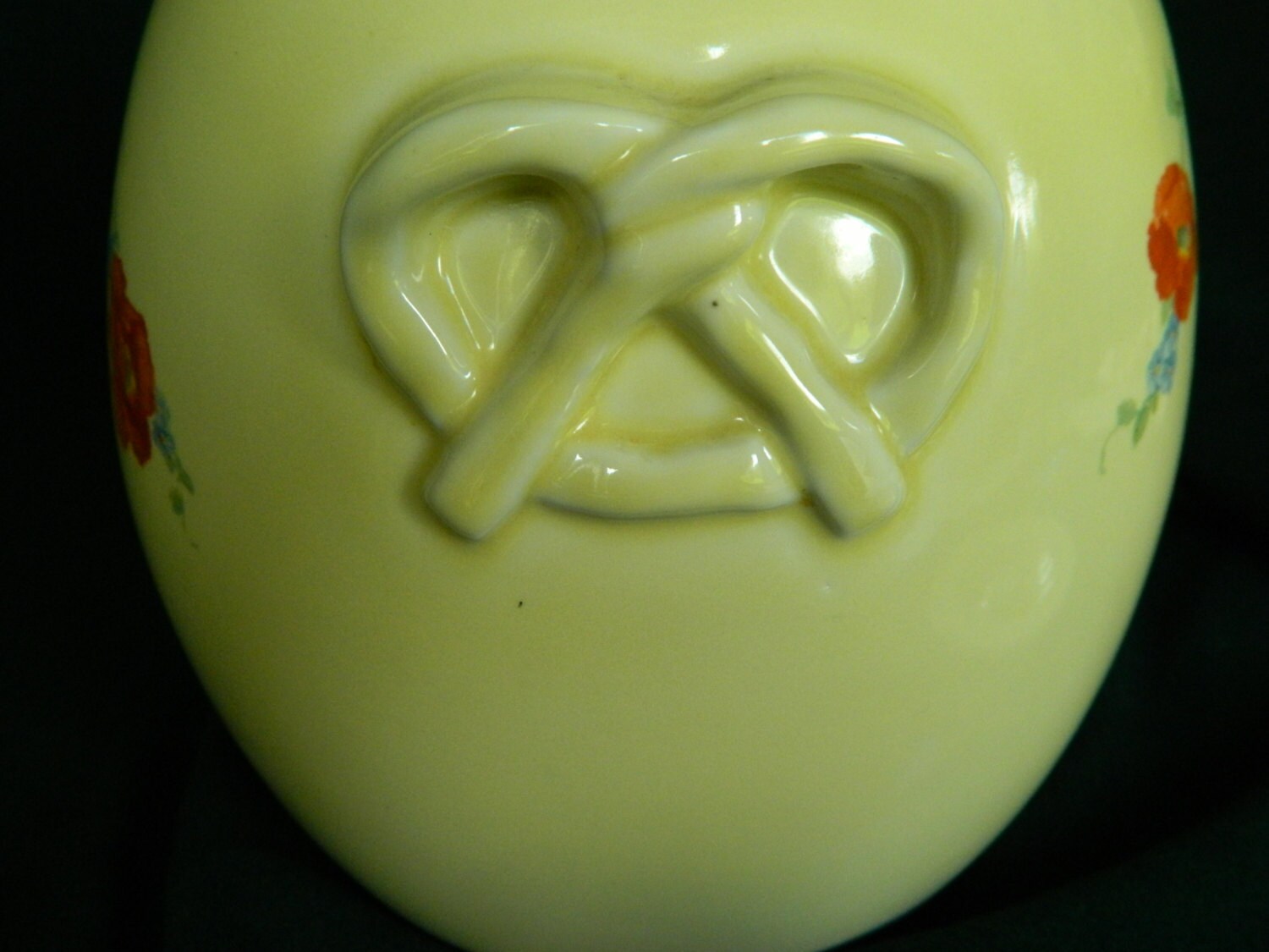 Vintage 1930s Hall Orange Poppy Pretzel Jar Cookie Jar