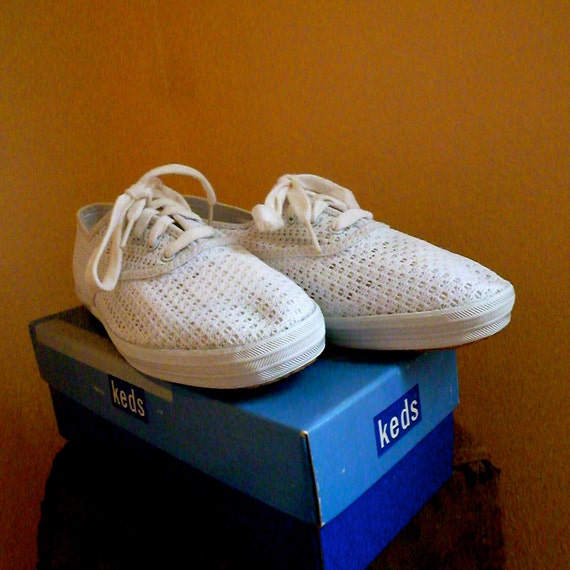 Awesome 90s Vintage Keds white mesh never worn new old