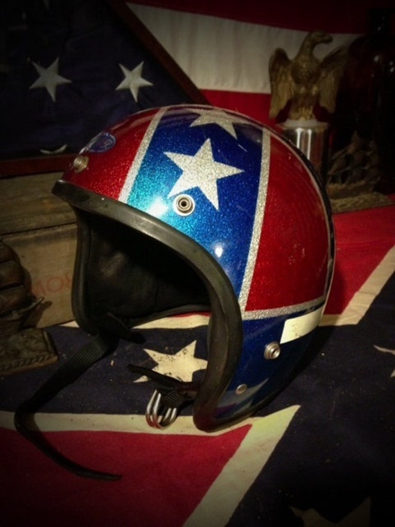 Vintage Confederate Flag Motorcycle Metal by BlackArrowExchange