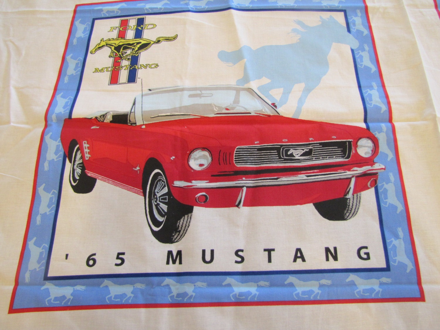 Ford Mustang Fabric Car Fabric Vintage Car Fabric Mustang