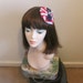 Sailor Pinup Fascinator Red and White Stripes Bow Small Hat