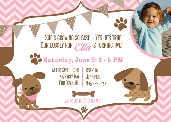 dog birthday party invitations puppy dog party invites 2nd birthday 2nd birthday party invites