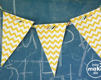 yellow chevron banner printables birthday banner baby shower garland party printables 1st birthday boy banner first birthday girl decoration