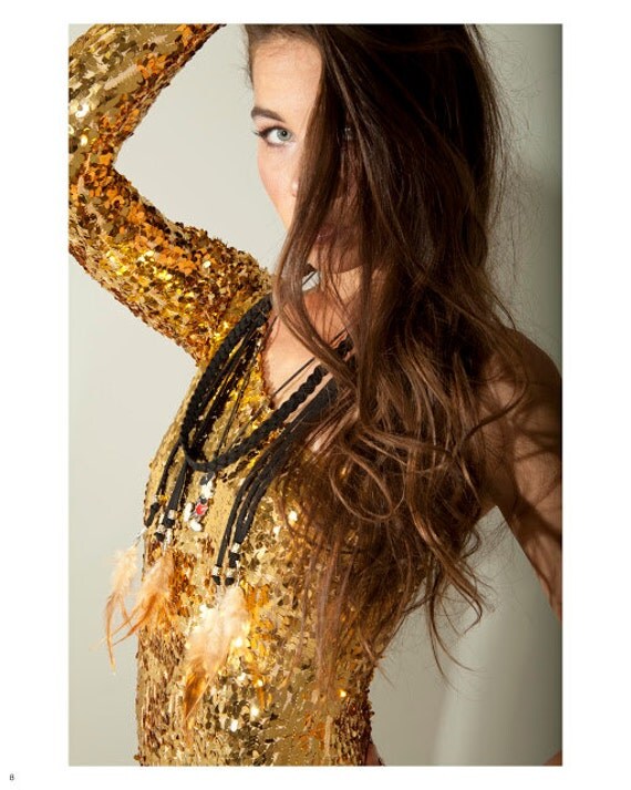 Items similar to Solid sequin one sleeve glam bodysuit in gold on Etsy