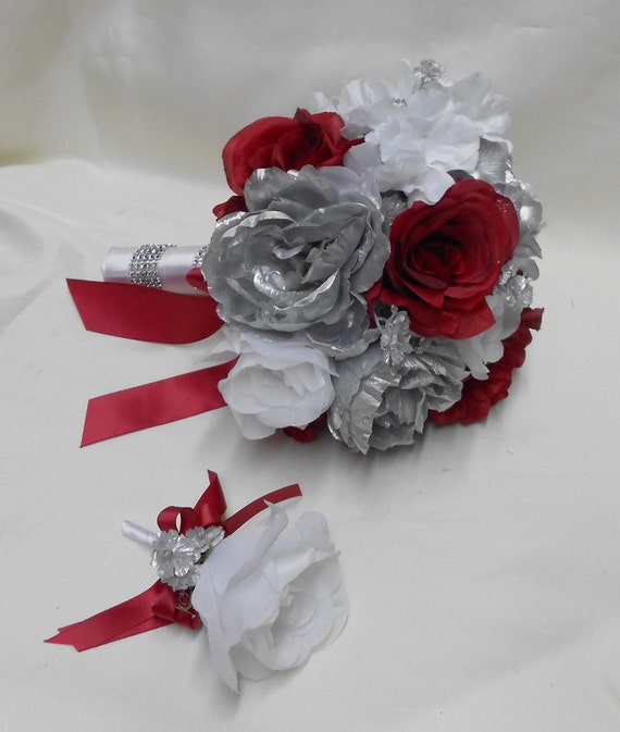 rose meaning white bouquet of your bridal colors by bellinablue bouquet wedding 2 silver piece