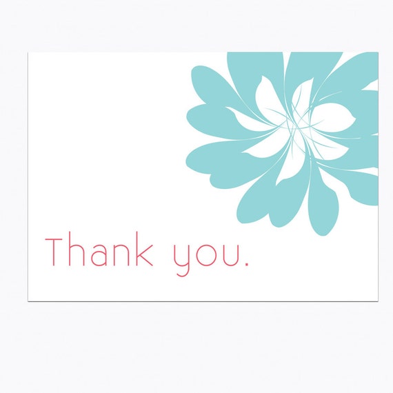 Printable File Flower Thank You Cards by PenelopePaper on Etsy