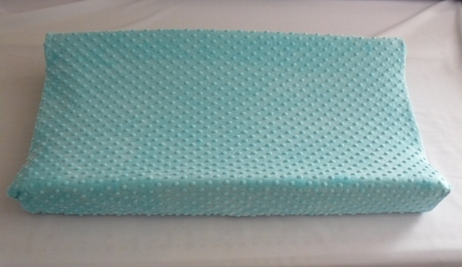 Changing Pad Cover Aqua Minky Red LimeAquaWhite Chevron