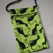 Pouch Zip Bag CAT Fabric - Cell Phone Pouch. Great for Walkers, markets, travel. Ipod MP3 Pouch. Small fabric Purse.