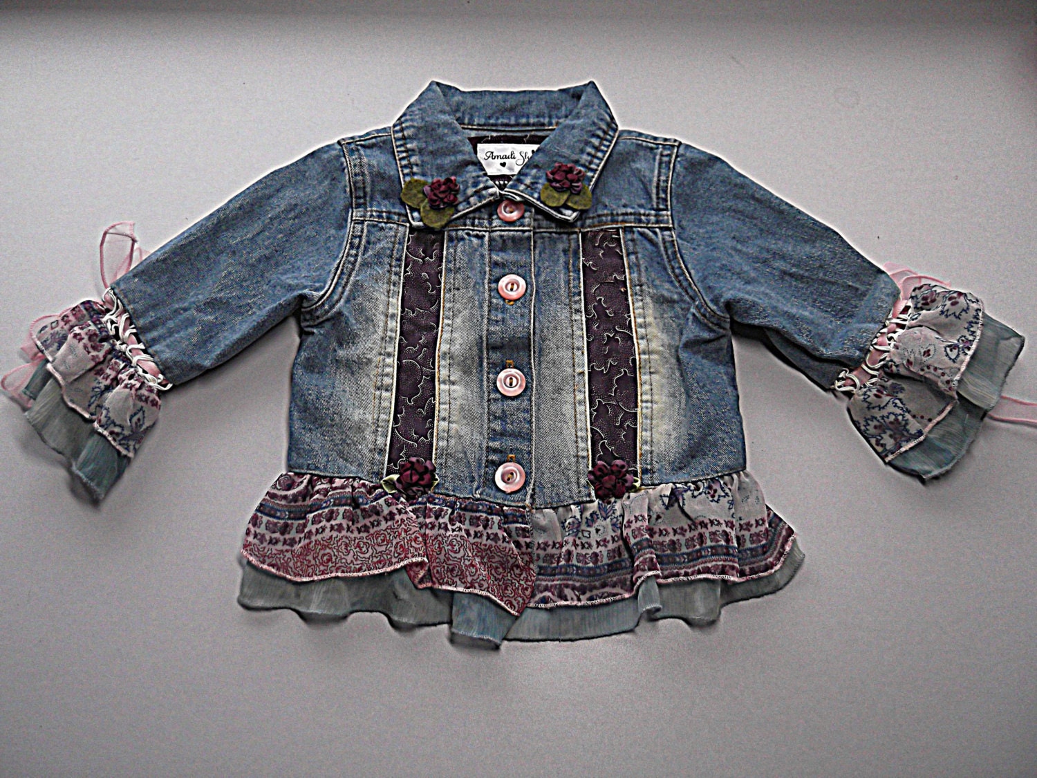 Kid's Clothing Upcycled Children's Shabby Chic Jean