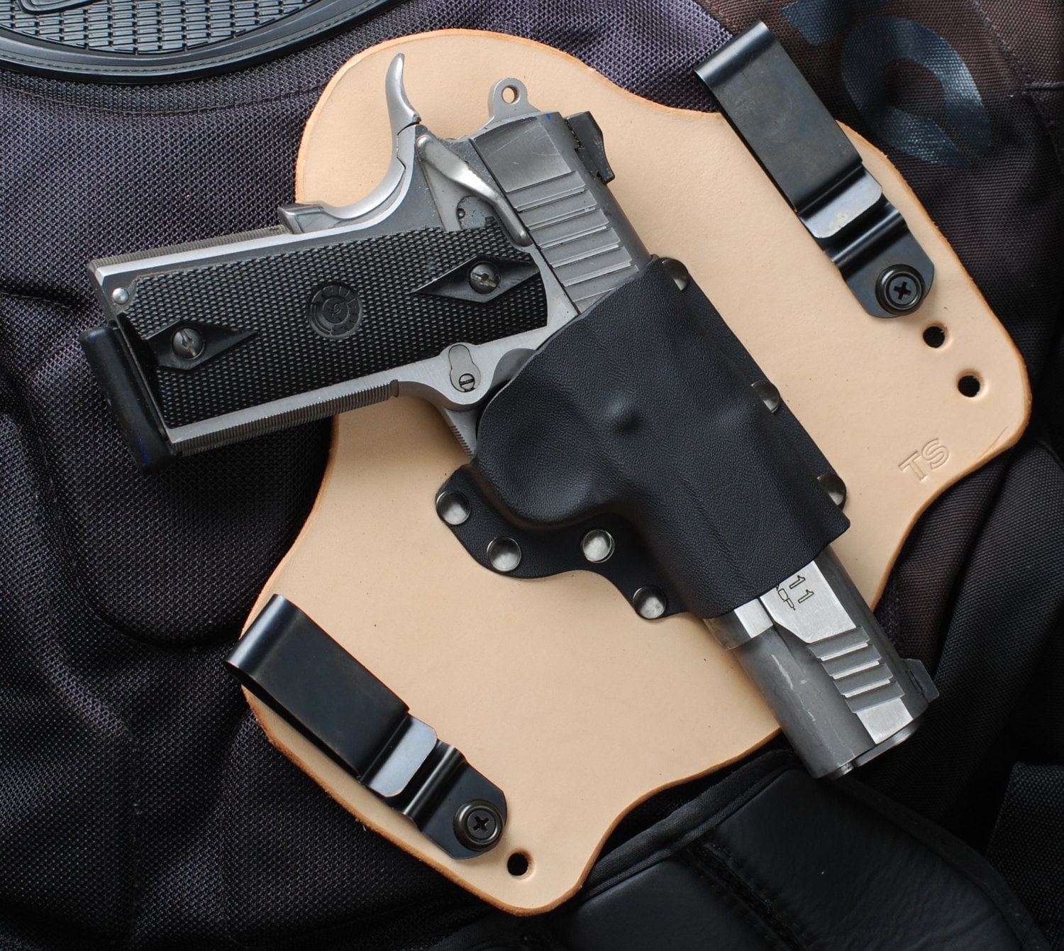 Leather Kydex Hybrid Gun IWB Holster 1911 Govt by TSConcealment