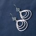 Silver Teardrop Earrings - Seafoam Tiffany Blue Triple Drop Earrings on Sterling Silver Earwires