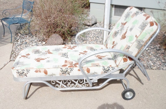 Vintage Mid Century Chaise Lounge Chair For The Patio Garden