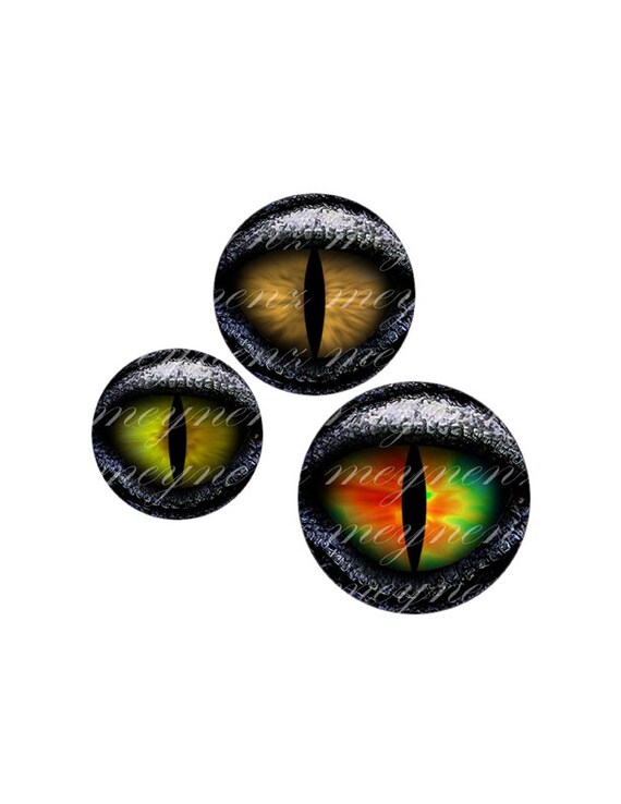 Items similar to INSTANT DOWNLOAD- Dragon Eyes - Printable 12 mm (1/2 ...