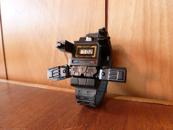 80s Robot Transforming Wrist Watch Digital Detachable