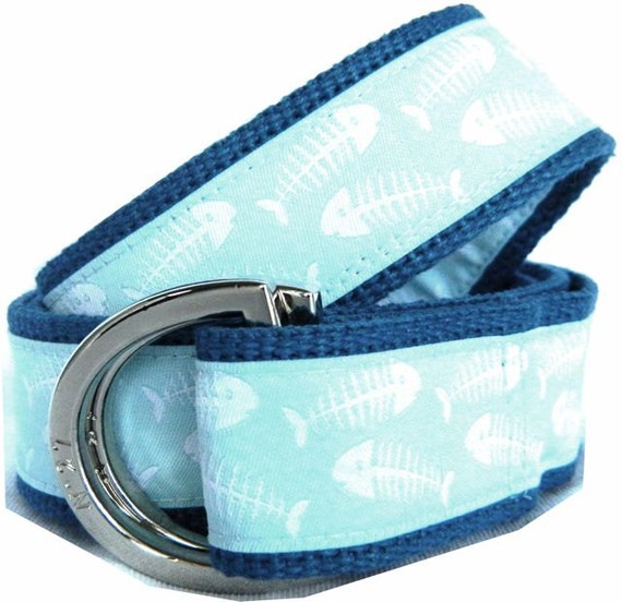 Items similar to Nautical Belt/ Fish Belt/ Ribbon Belt/ Woman's Belt