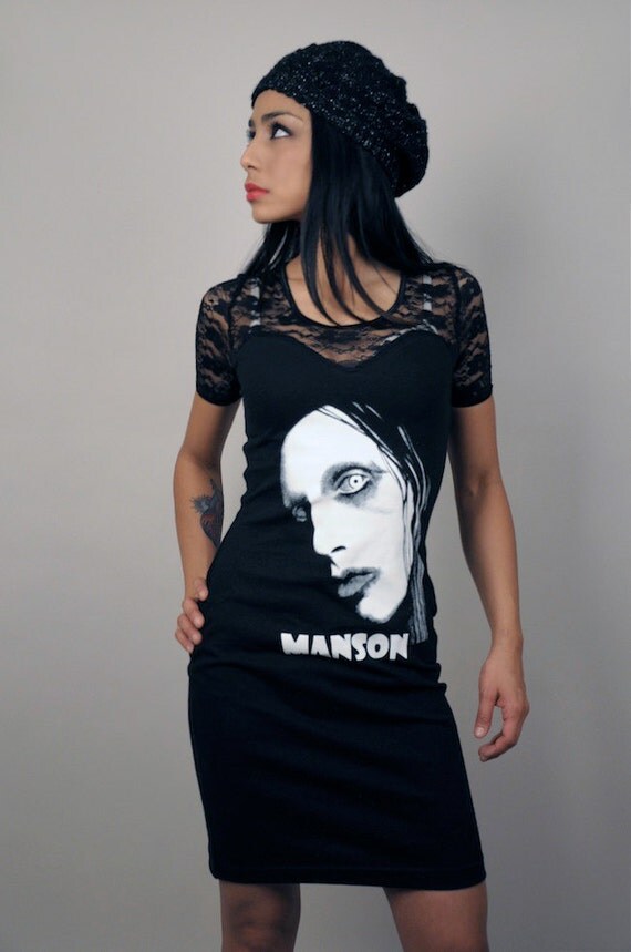 Marilyn Manson Lace Dress By Veraseyecandy On Etsy