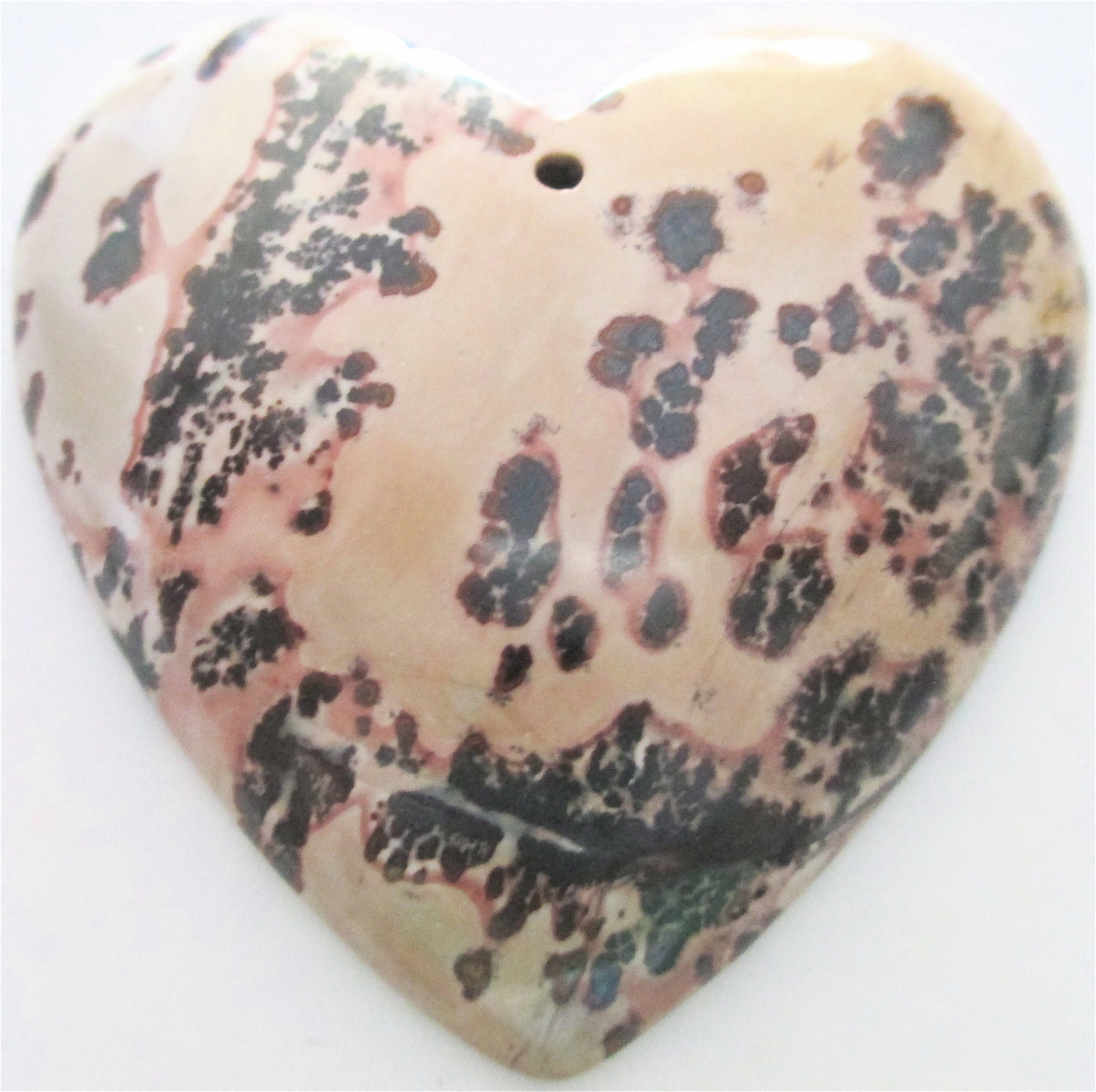 Chinese Painting Jasper Pendant Stone