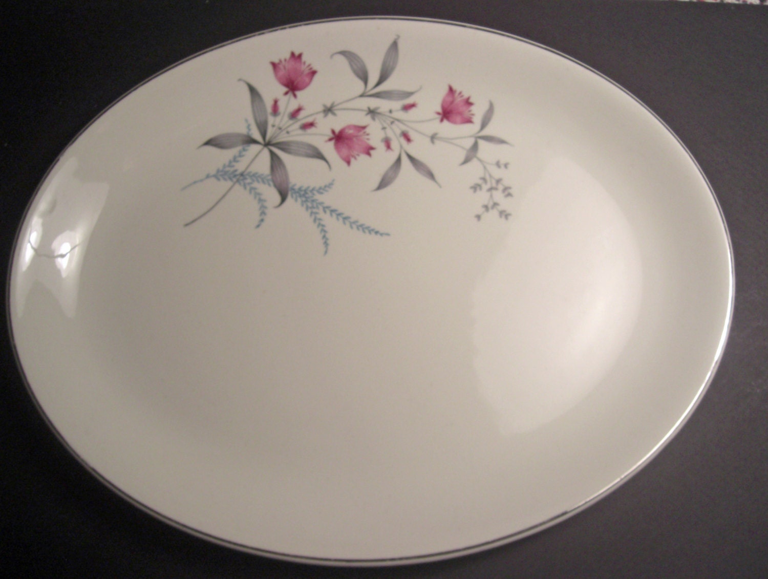 Royal Monarch China Fern Valley Pattern Pink Blue Grey