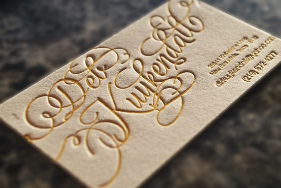 Letterpress Calling Cards