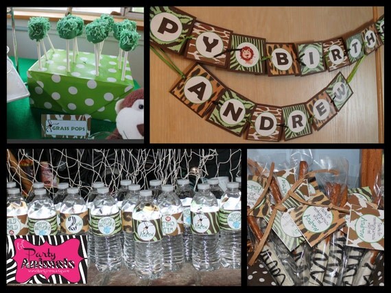 DIY Printable Safari Party Package Il_570xn