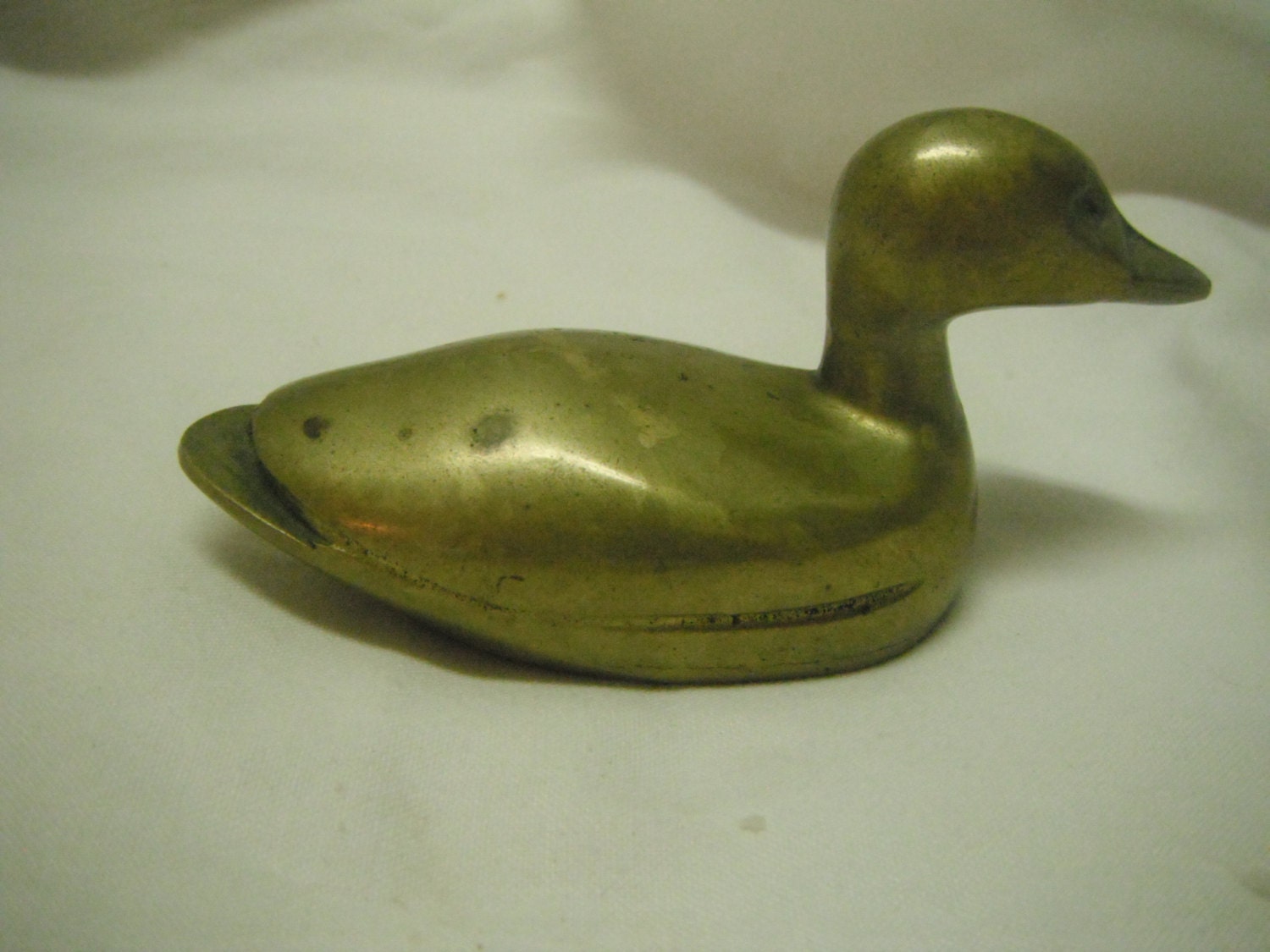 Vintage brass duck paperweight