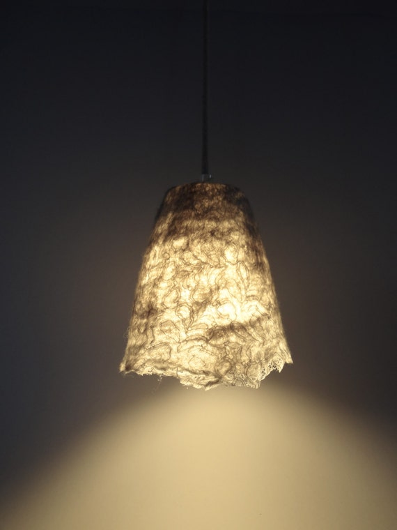 Paralume handfelted lampadario lampada lampada a di atelierflorine