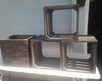 Excellent made wood display crates