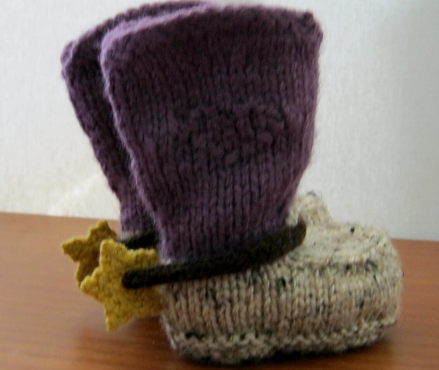 PDF Pattern for Knitted cowboy boot booties and spurs.3 months