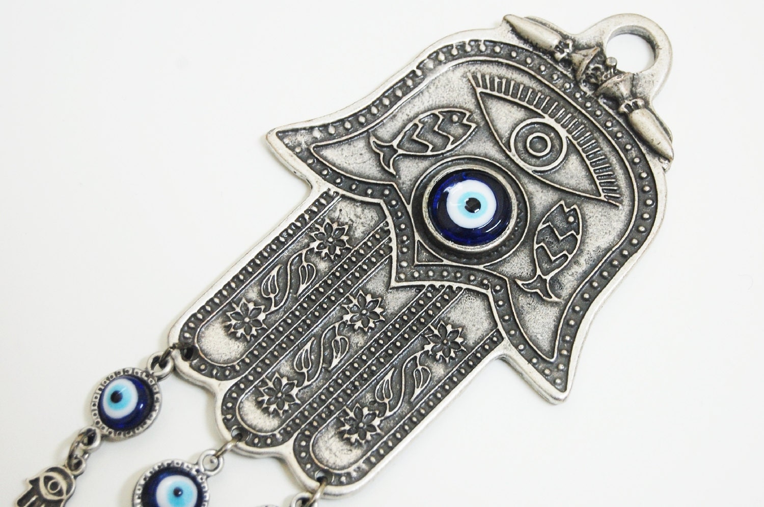 Hamsa Evil Eye Wall Hanging WHA01 by EvilEyeBAZAAR on Etsy