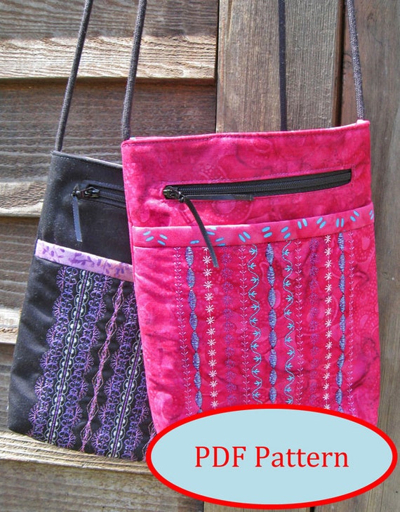 Mini Shoulder Bag PDF Sewing Pattern Fat by KindredQuilters