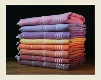 3 Pc Set Turkish Bath Towel Hammam Pesthamal 100 % Cotton